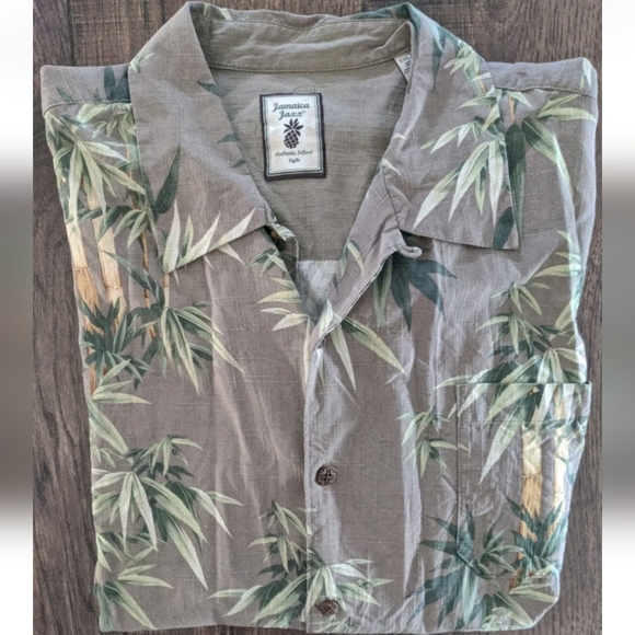 Jamaica Jaxx 100% Silk Relax Hawaiian Pin Up Stitched Camp Collar Shirt Mens XXL - Picture 2 of 12